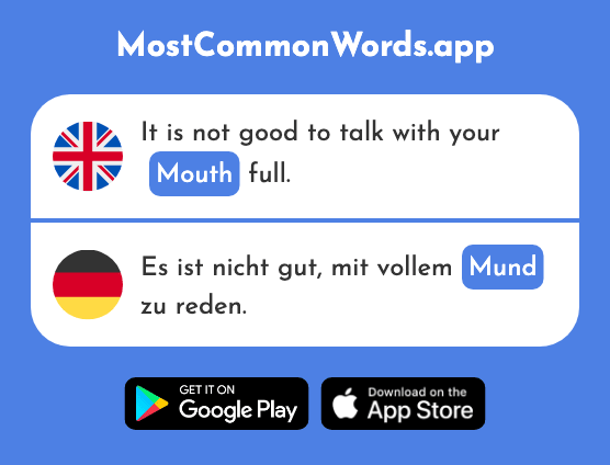 Mouth - Mund (The 856th Most Common German Word)