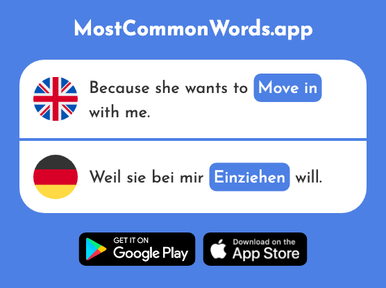 Move in - Einziehen (The 2665th Most Common German Word)