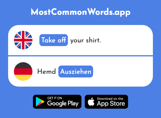Move out, take off - Ausziehen (The 2434th Most Common German Word)