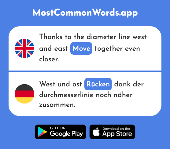 Move - Rücken (The 1886th Most Common German Word)