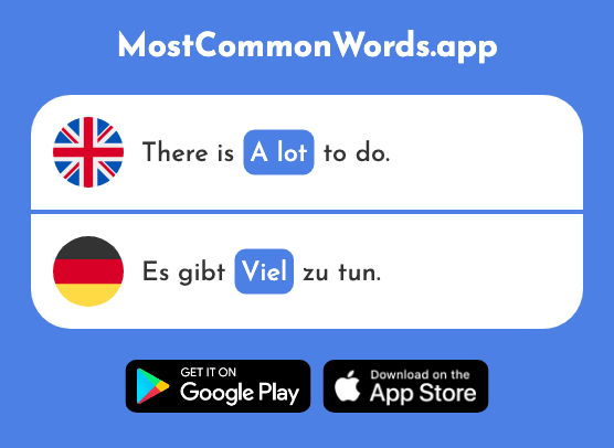 Much, a lot, many - Viel (The 56th Most Common German Word)