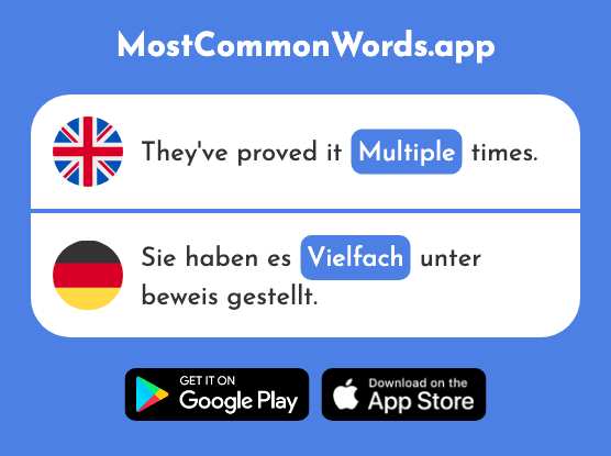 Multiple - Vielfach (The 2625th Most Common German Word)