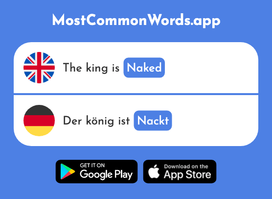 Naked, bare - Nackt (The 1978th Most Common German Word)