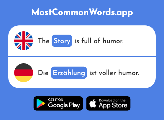 Narration, story - Erzählung (The 1774th Most Common German Word)