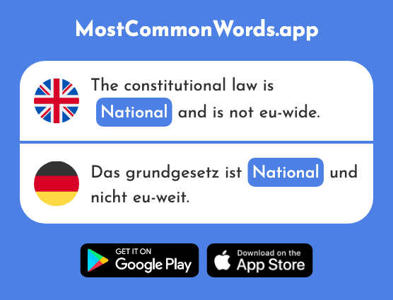 National - National (The 891st Most Common German Word)