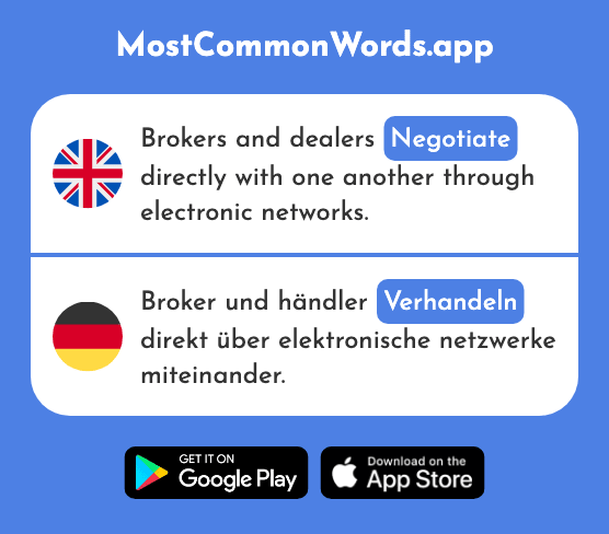 Negotiate - Verhandeln (The 2512th Most Common German Word)