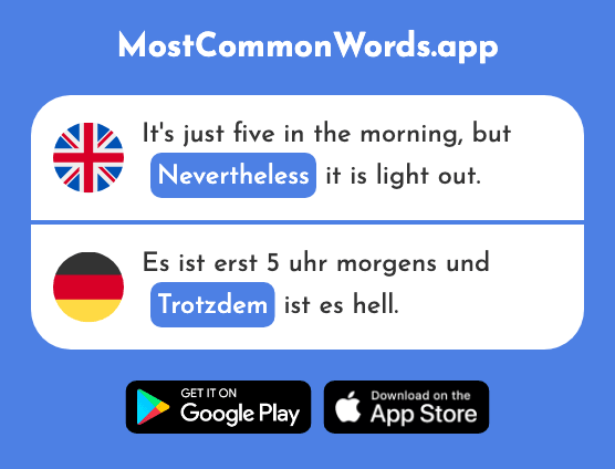 Nevertheless - Trotzdem (The 463rd Most Common German Word)