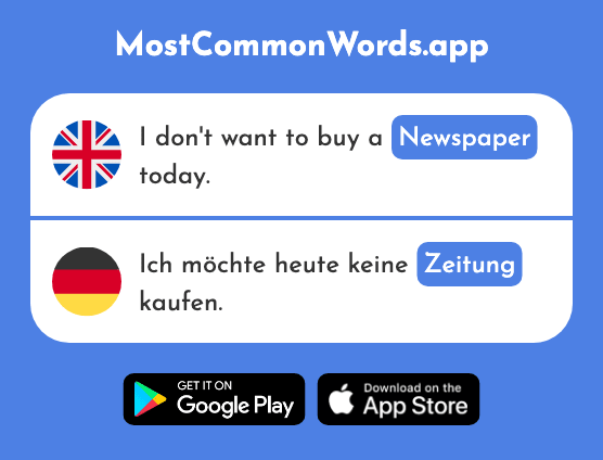 Newspaper - Zeitung (The 670th Most Common German Word)
