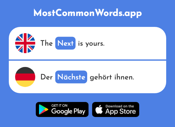 Next - Nächste (The 237th Most Common German Word)