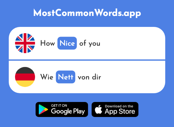 Nice - Nett (The 1565th Most Common German Word)