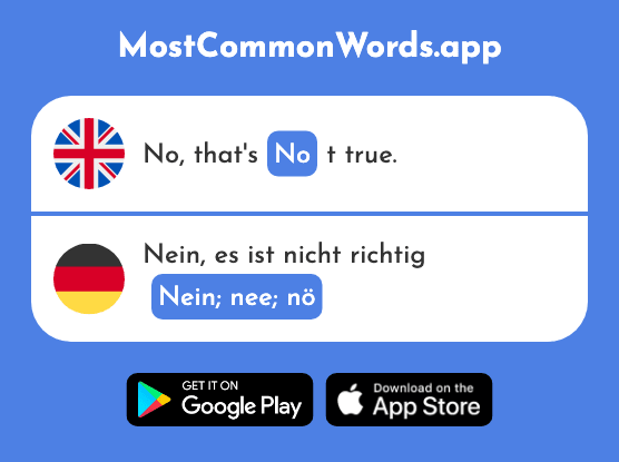 No - Nein, nee, nö (The 148th Most Common German Word)