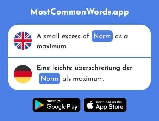 Norm - Norm (The 2635th Most Common German Word)