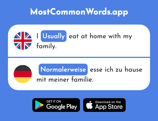 Normally, usually - Normalerweise (The 2062nd Most Common German Word)