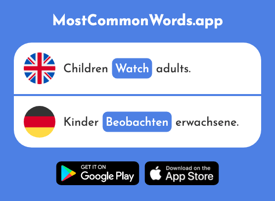 Observe, watch - Beobachten (The 697th Most Common German Word)