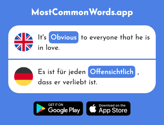 Obvious - Offensichtlich (The 1248th Most Common German Word)