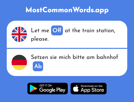 Off, away - Ab (The 1745th Most Common German Word)