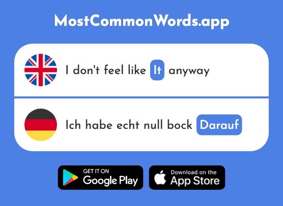 On it, it - Darauf, drauf (The 195th Most Common German Word)