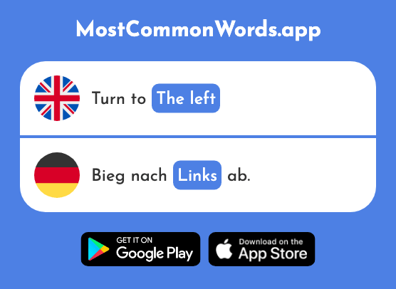 On the left, the left - Links (The 893rd Most Common German Word)