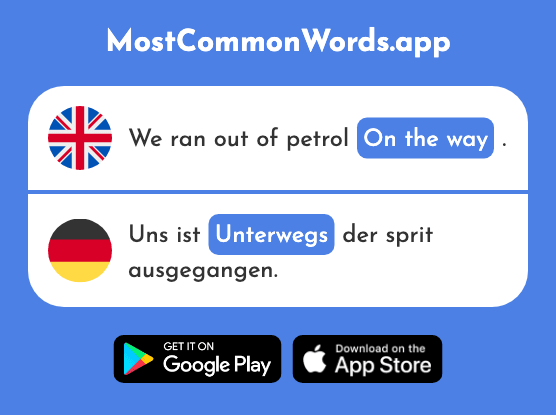 On the way - Unterwegs (The 968th Most Common German Word)