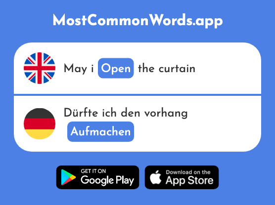 Open - Aufmachen (The 2115th Most Common German Word)
