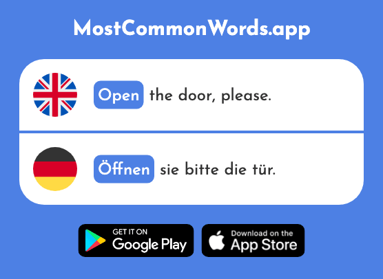 Open - Öffnen (The 508th Most Common German Word)