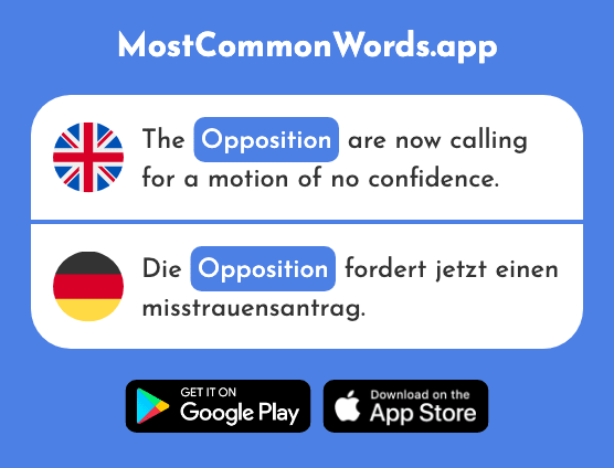 Opposition - Opposition (The 2732nd Most Common German Word)