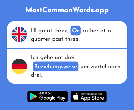 Or, respectively - Beziehungsweise, bzw. (The 291st Most Common German Word)