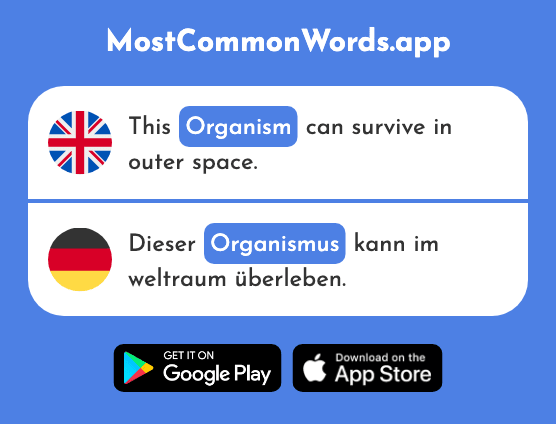 Organism - Organismus (The 2379th Most Common German Word)