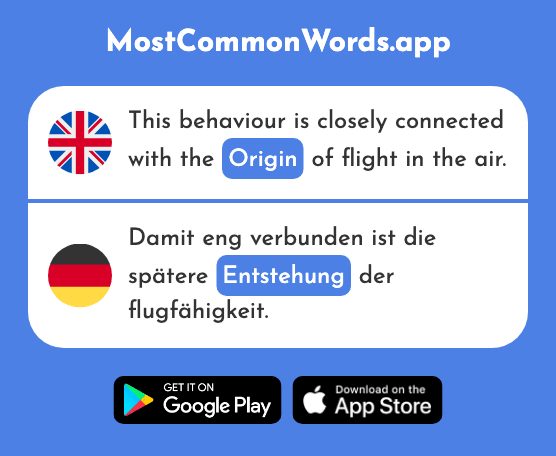 Origin - Entstehung (The 2604th Most Common German Word)