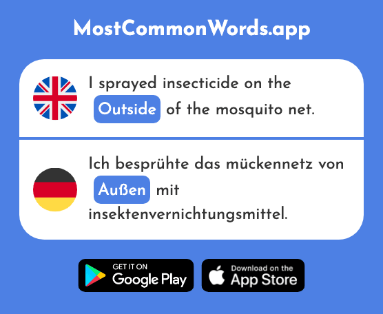 Outside - Außen (The 1288th Most Common German Word)
