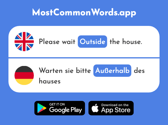 Outside - Außerhalb (The 1366th Most Common German Word)