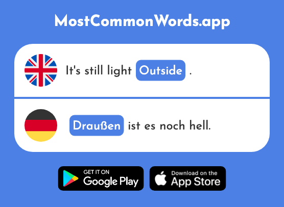 Outside - Draußen (The 848th Most Common German Word)