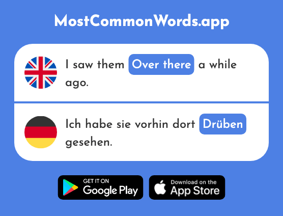 Over there - Drüben (The 2938th Most Common German Word)
