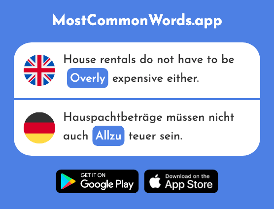 Overly - Allzu (The 2100th Most Common German Word)