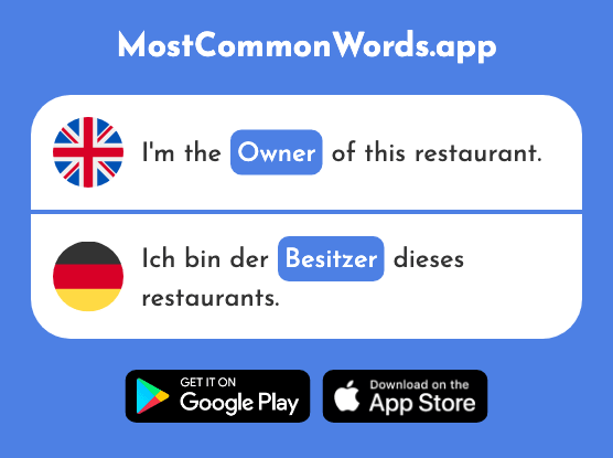 Owner - Besitzer (The 2839th Most Common German Word)