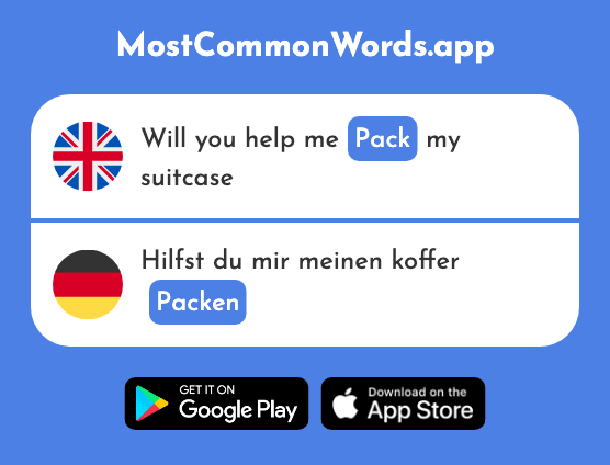 Pack, grab - Packen (The 1639th Most Common German Word)