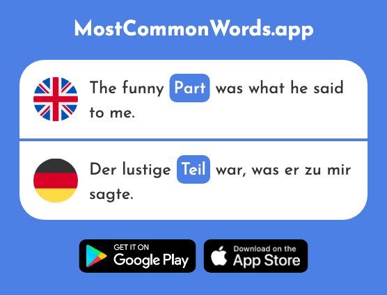 Part - Teil (The 198th Most Common German Word)