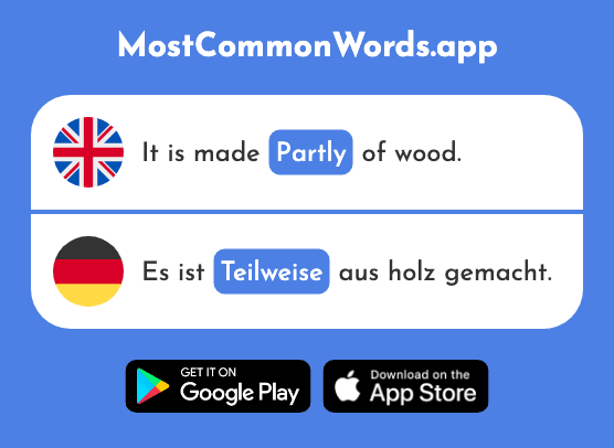 Partly - Teilweise (The 1121st Most Common German Word)