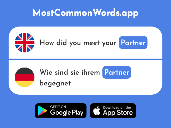 Partner - Partner (The 1172nd Most Common German Word)