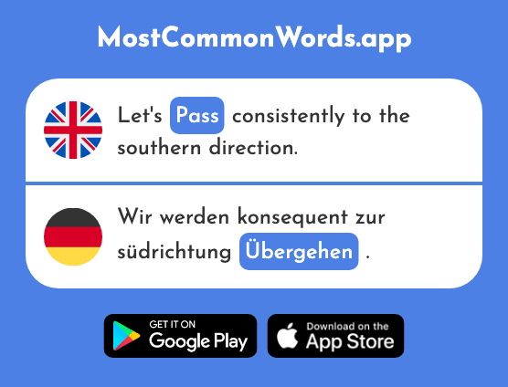 Pass, ignore, skip - Übergehen (The 2705th Most Common German Word)