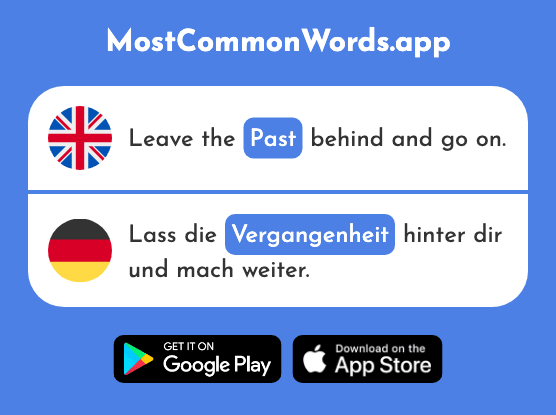 Past - Vergangenheit (The 1196th Most Common German Word)