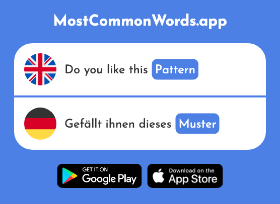 Pattern, model - Muster (The 2674th Most Common German Word)