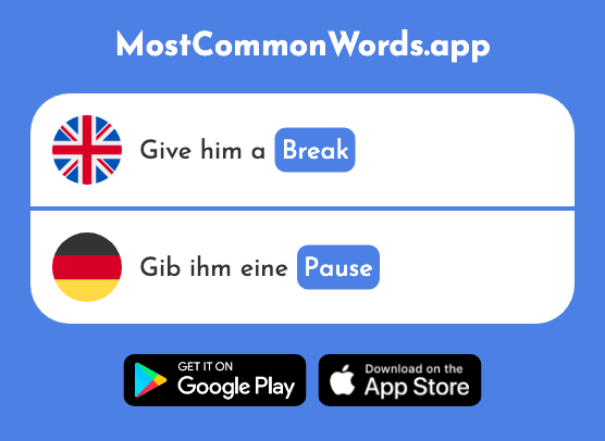 Pause, break - Pause (The 1441st Most Common German Word)