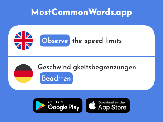 Pay attention, observe - Beachten (The 1589th Most Common German Word)