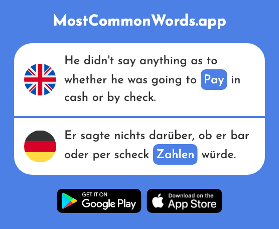 Pay - Zahlen (The 832nd Most Common German Word)