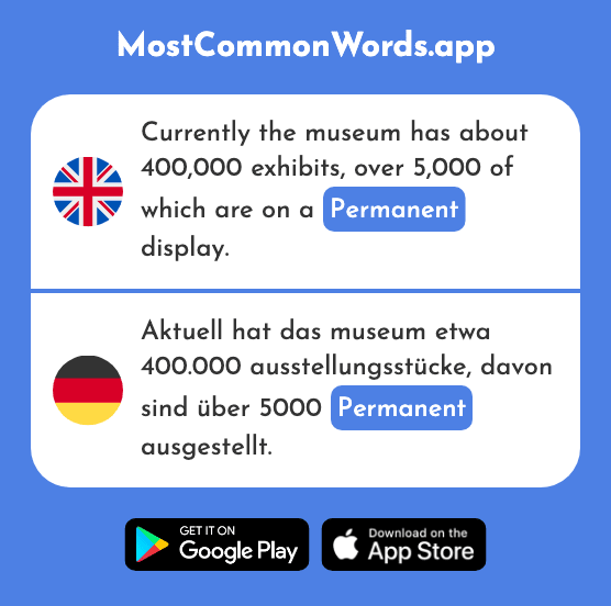 Permanent - Permanent (The 2992nd Most Common German Word)