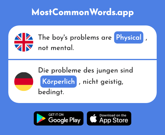 Physical - Körperlich (The 1791st Most Common German Word)