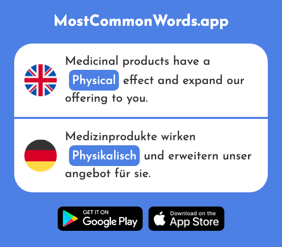 Physical - Physikalisch (The 1164th Most Common German Word)