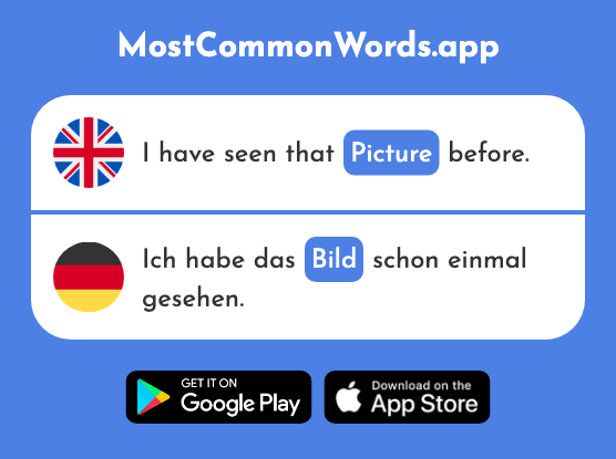 Picture - Bild (The 253rd Most Common German Word)