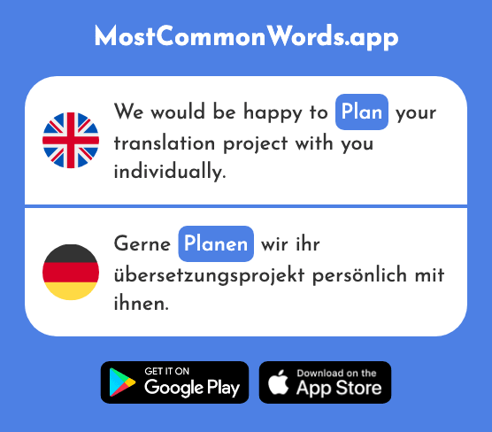 Plan - Planen (The 579th Most Common German Word)